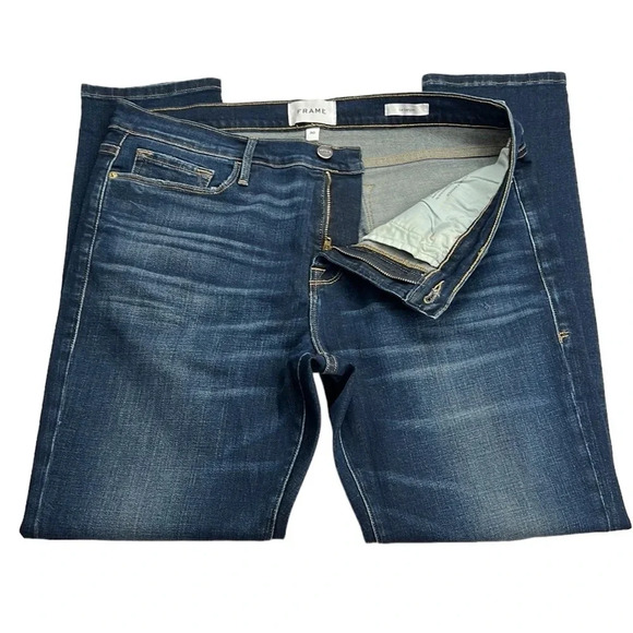 Frame Denim Women’s 30 Le Garçon In‎ Caribou Distressed Stretchy Jean - Picture 5 of 12